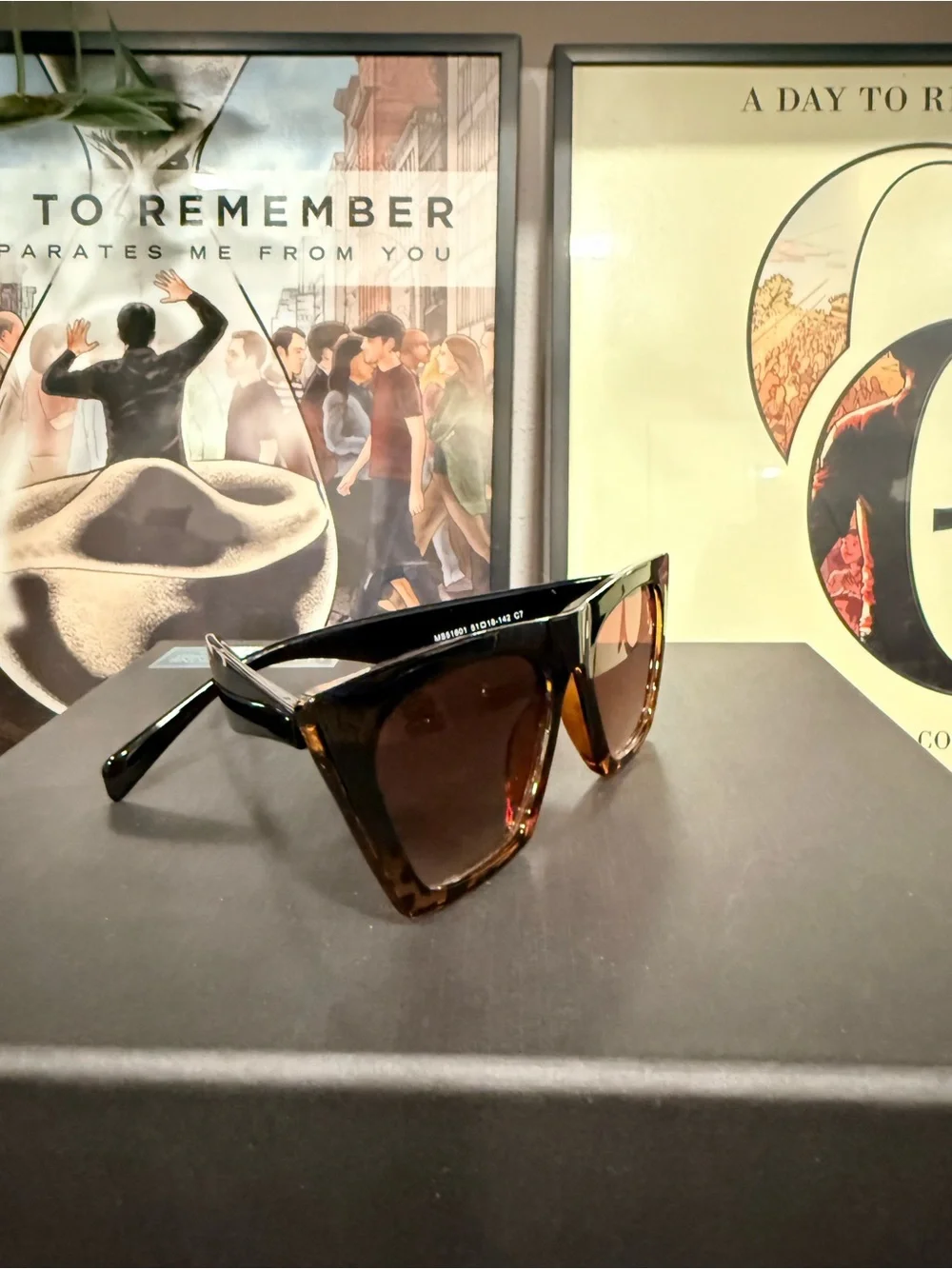 Source Unknown Tortoiseshell Cat-Eye Sunglasses - Brown Lenses